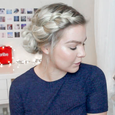 French Braided Updo Everyday Hair Inspiration