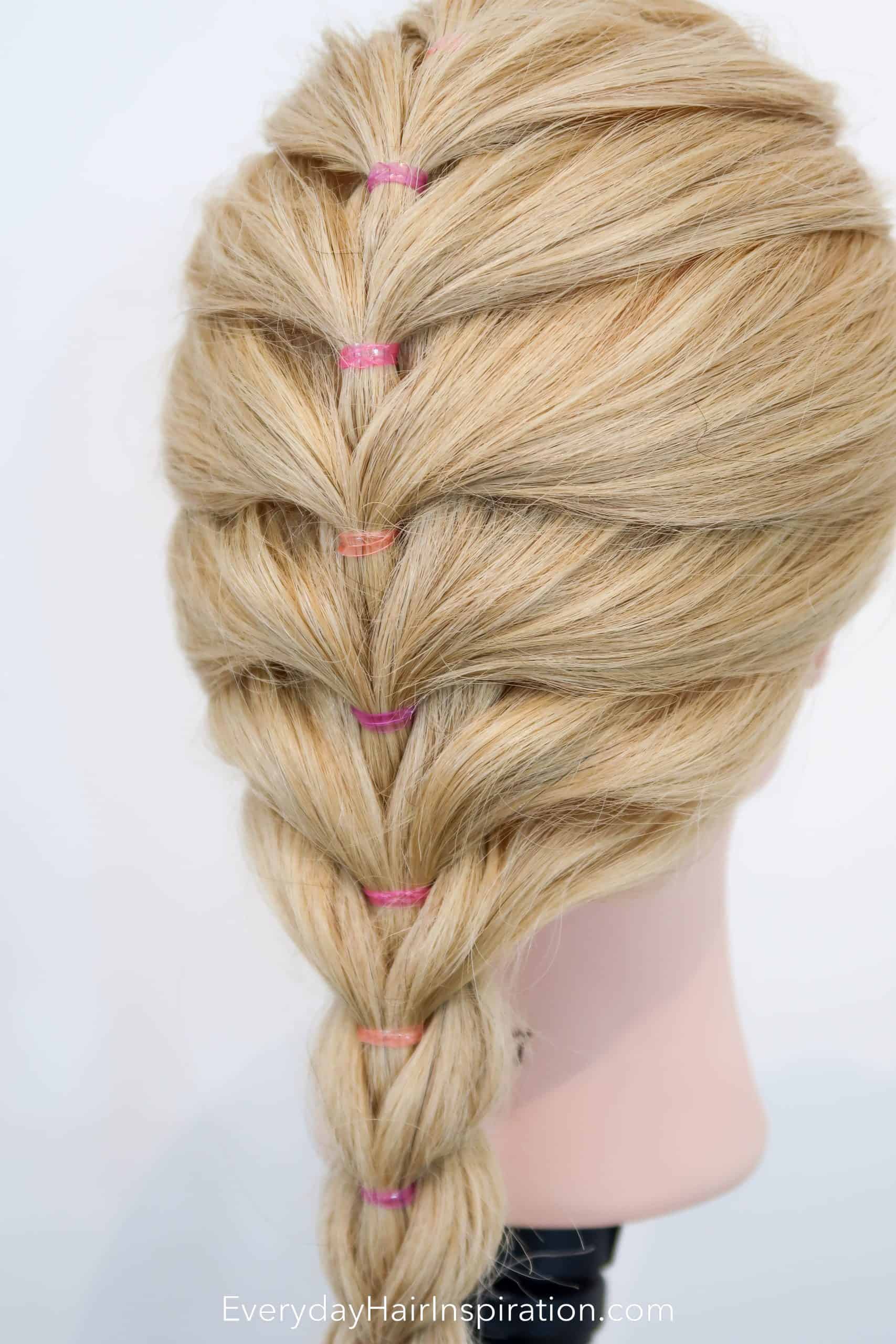 Simple Faux French Braid Hair Style